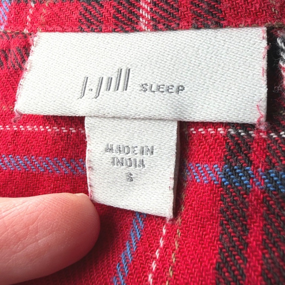 J Jill Sleep Womens Size Small Red Plaid Pajama Set Sleepwear Cozy Loungewear - Picture 3 of 11
